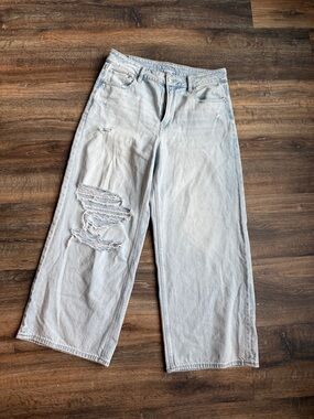 American Eagle Outfitters Light Wash Wide Leg